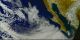 Zooming into Southern CAlifornia, showing smoke plumes as ssen by SeaWiFS on October 5, 1998
