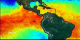 Sea surface temperature around the Americas as measured by the TMI instrument on TRMM for the period January 1998 through July 1998