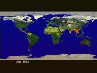AVHRR Fire Data April 1992 - Dec. 1993  10 Day Averages (Global) 3 months-sec