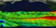Four animations of data sets in the Pacific from January 1997 through July 1998, showing the difference of El Niño conditions from normal.  The data sets are sea surface height anomaly, sea surface temperature anomaly, and sea surface wind anomaly.