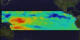 An animation of sea surface height anomaly in the Pacific Ocean from January 1997 to February 1999 as measured by TOPEX-Poseidon