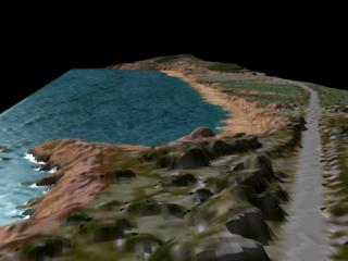 Airborne laser altimetry data of the beach near Montara, California in 1998
