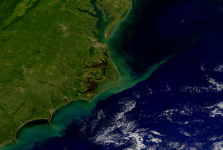 The Carolina coast on September 23, 1999 from SeaWiFS