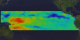 An animation of sea surface height anomaly in the Pacific Ocean from January 1997 to December 1999 as measured by TOPEX-Poseidon