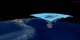 Zooming down from a full view of the Earth to view a time-varying, 3D-surface from a computaional model of Hurricane Luis