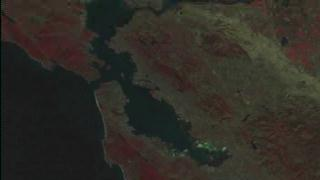 A flyby of San Francisco, from Landsat imagery