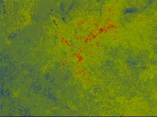 A Landsat thermal image of the Atlanta region