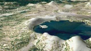 This animation starts at Crater Lake National Park, Oregon, and travels north to Seattle, Washington.  Views of Wizard Island in Crater lake, the Columbia River, Mt. St. Helens National Volcanic Monument, Spirit Lake, and Mt. Rainier can be seen.