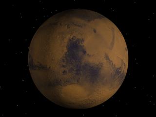 Viking image of Mars applied to MOLA topography.