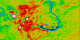 In this image, using MOLA data, we display where
the hidden channel of water is located.