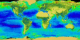 The SeaWiFS instrument looks at the world's oceans and land to observe the plant life and phytoplankton.  In this flat projection view, you can see the whole world pulse with life.