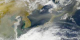 Dust storms in Asia, catches a ride with the
gulf stream and heads towards the United States.