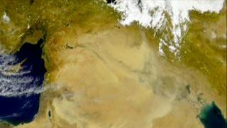 Dust storms are an every day occurrance in Saudi Arabia. This storm is of an unusual size.