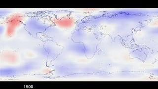 Animation of Temperature Response over Flat Earth, 1500 - 1998 C.E.