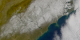 Close-up of snowfall covering the southeastern United States