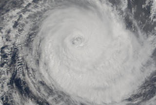 Close view of Cyclone Dina