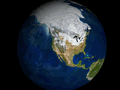 Animated GIF of the rotating earth