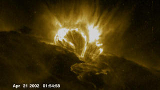 The Transition Region and Coronal Explorer (TRACE) took high-resolution imagery of the Sun at a number of ultraviolet wavelengths.  It operated in sun-synchronous orbit from April 1998 through June 2010 when its functionality was largely replaced by Solar Dynamics Observatory (SDO).