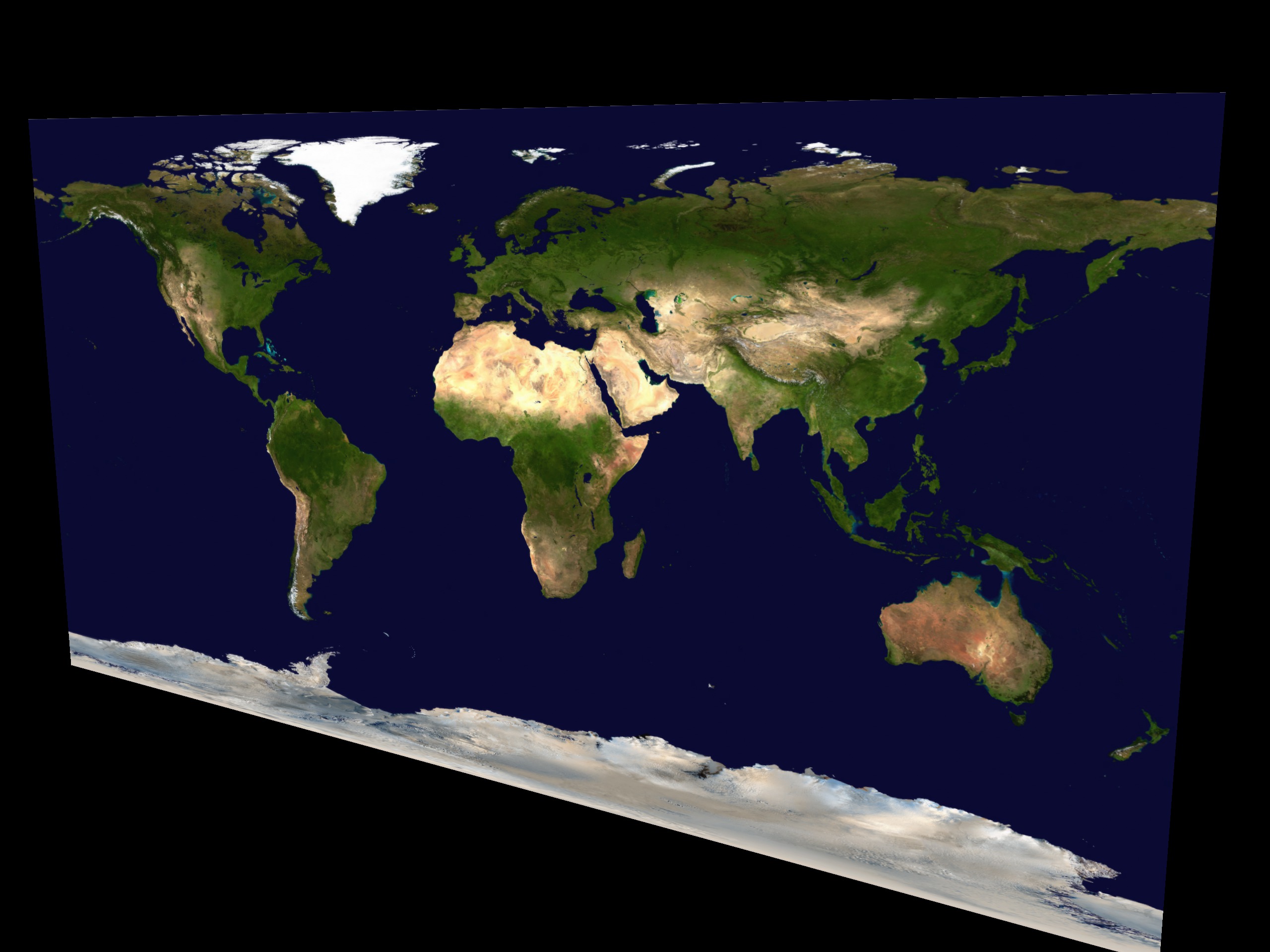 Real Flat Map Of The World Svs: Modis Albedo Globe Unwraps To Modis Albedo True Color Flat Map