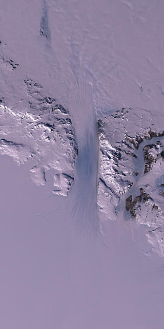 200 meter post-spaced Landsat mosaic of the Byrd Glacier.