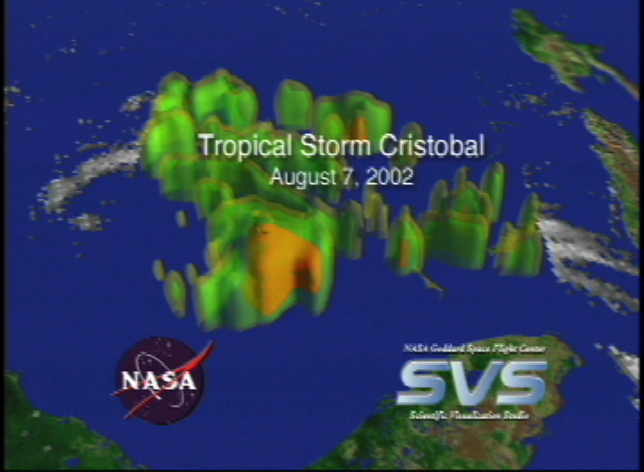 Video slate image reads "Tropical Storm Cristobal  August 7, 2002 ".