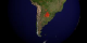 This animation shows fires detected over South America from 8-21-2001 through 8-20-2002.