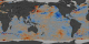 This animation show a year in the life of global ocean temperatures, June 2, 2002 to May 11, 2003. Green indicates the coolest water, yellow the warmest. 