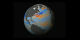 This animation places the AMSR-E Sea Surface Temperature anomaly data on a sphere and sequences from June 2, 2002 to May 11, 2003.