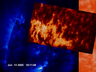 The first image from VAULT overlaying space-based solar imagery.