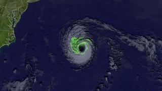 Animation of isosurfaces showing the structure of Erin on September 10, 2001.