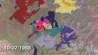Link to Recent Story entitled: Wildfire Growth around Yellowstone National Park in 1988 (WMS)