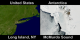 A side by side comparison of Long Island and B-15A iceberg