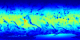 This animation shows daily erythemal index for 2000-01 through 2001-12. Data gaps have been filled and the frames have been smoothed. The image size is 288x180 pixels (288x176 pixels for the MPEG movie); each pixel corresponds to an area 1 degree in longitude by 1.25 degrees in latitude.  This  product is available through our Web Map Service .