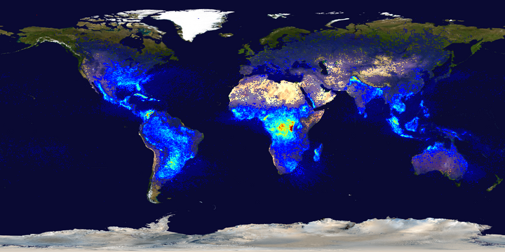 SVS - Global Lightning Flash Rate Density (WMS)