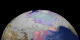 This image shows the snow cover and sea ice surface temperature on March 15, 2003.