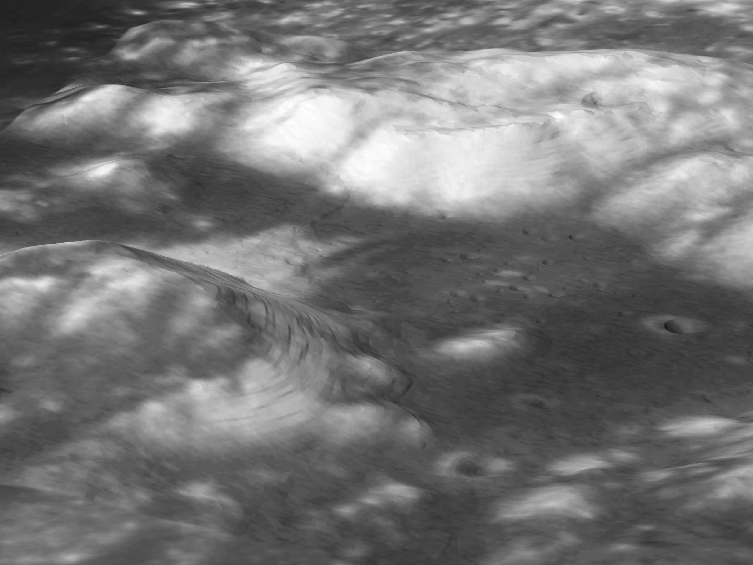 HST imagery of the Apollo 17 landing site draped over Apollo 17 derived topography