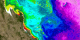 MODIS image for the southern Great Barrier Reef showing chlorophyll concentration showing oceanographic patterns.