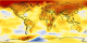 Global temperature anomalies averaged from 2002 to 2006.