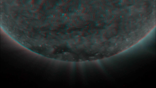 This is a stereographic version of the movie.  Red/Cyan stereo glasses are required to view it properly.  '
