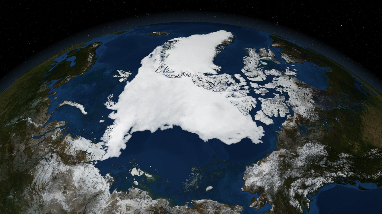Preview Image for 2007 Arctic Sea Ice from AMSR-E with Alaska in Foreground