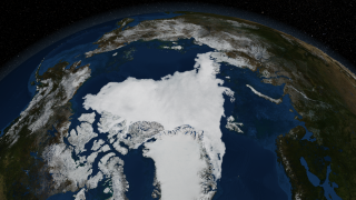 Preview Image for 2007 Arctic Sea Ice from AMSR-E with Greenland in Foreground