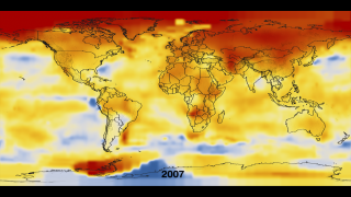 Preview Image for Five-Year Average Global Temperature Anomalies from 1881 to 2007