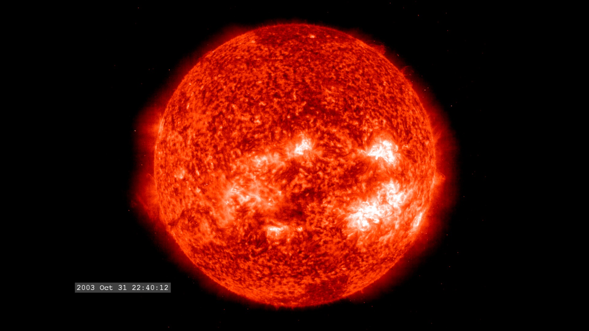 NASA SVS | Halloween 2003 Solar Storms: SOHO/EIT Ultraviolet, 304 