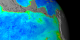 This animation represents nearly a decade's worth of data taken by the SeaWiFS instrument, showing the abundance of life in the sea in and around the Costa Rica Dome. Dark blue represents warmer areas where there is little life due to lack of nutrients, and greens and reds represent cooler nutrient-rich areas.