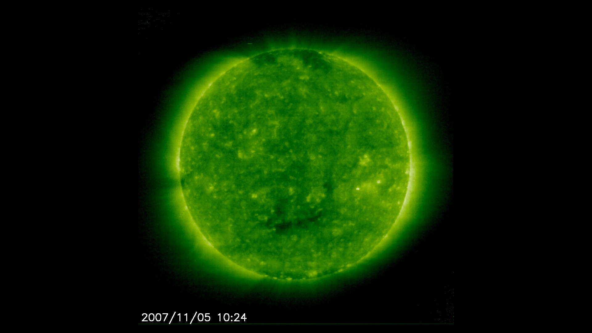 This is a short movie of the Sun in ultraviolet light at solar minimum.
