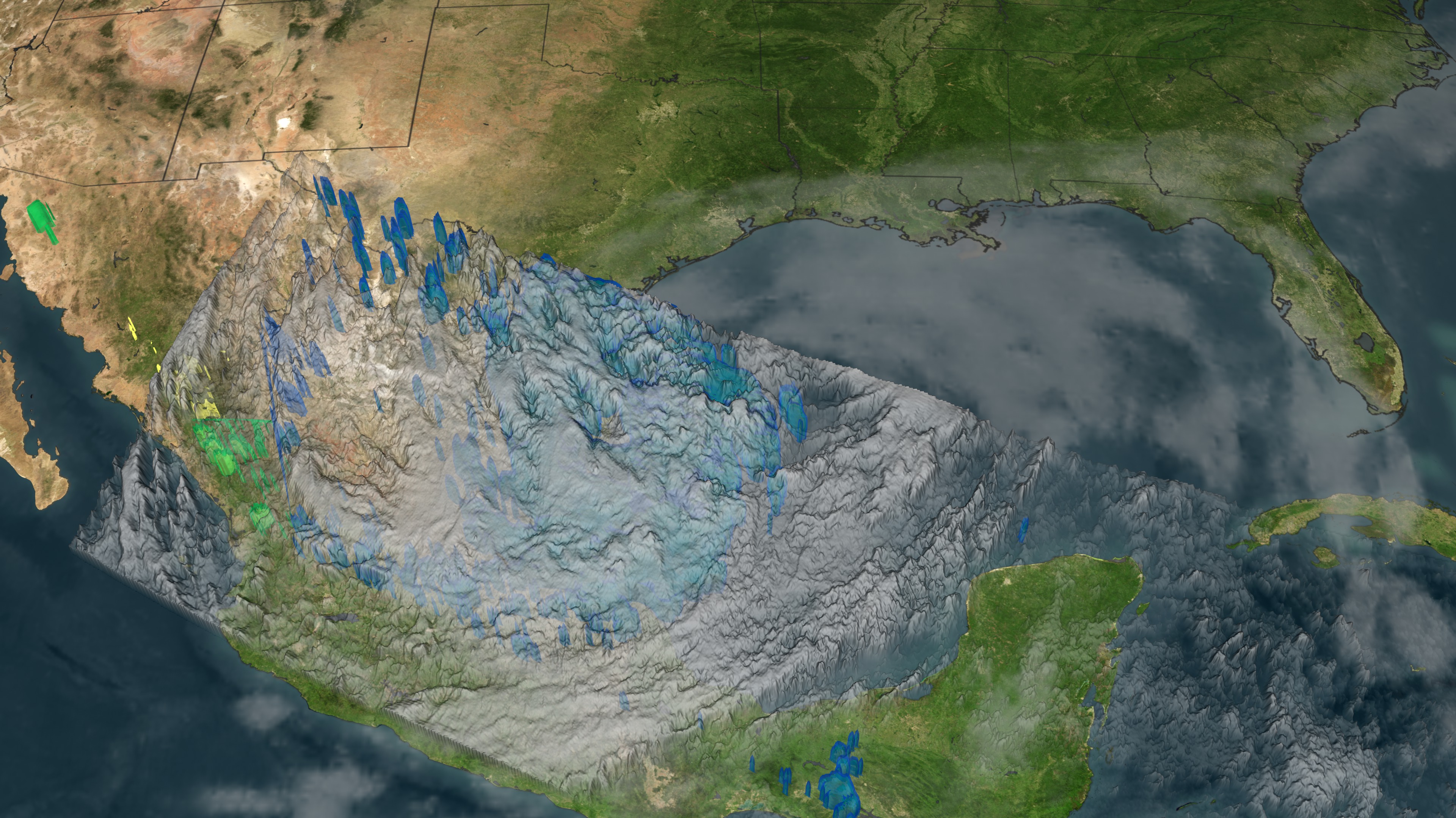 The TRMM satellite observed this view of Hurricane Alex on June 30, 2010 at 2102 UTC (5:02PM) just before it made landfall in Soto La Marina, Mexico. 