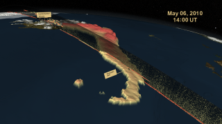This set provides stereoscopic visualization content (Left and Right Eye separate) of the composite animation including the foreground, star background and date overlay.