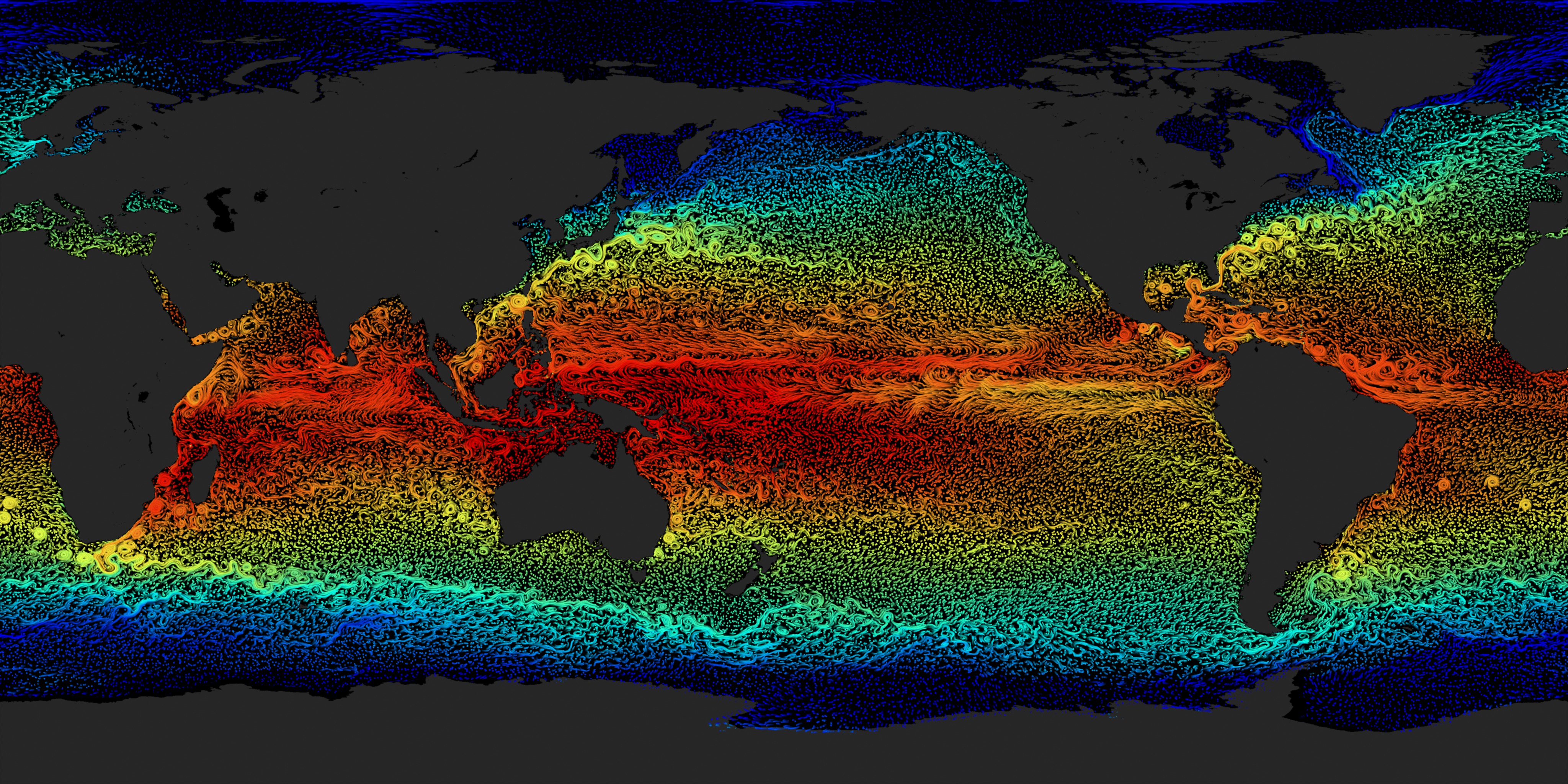 ocean current temperatures map Svs Flat Map Ocean Current Flows With Sea Surface Temperatures Sst ocean current temperatures map