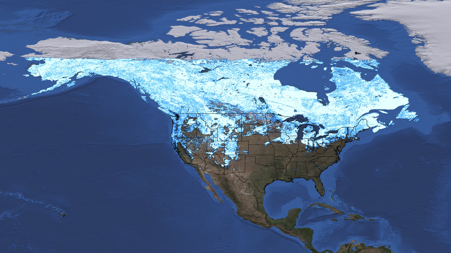 NASA SVS  North America Snow Cover Maps