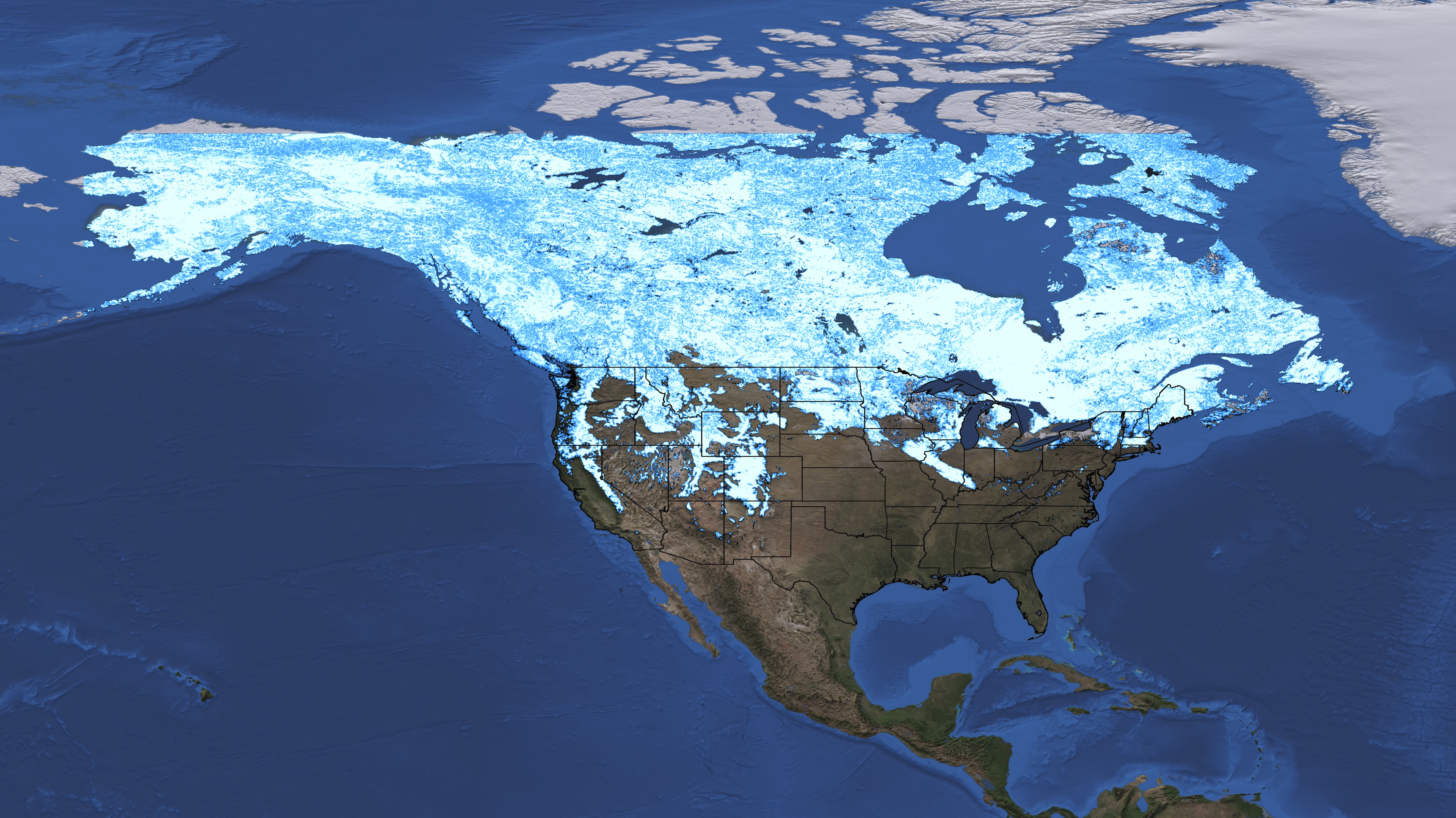 NASA SVS  North America Snow Cover Maps